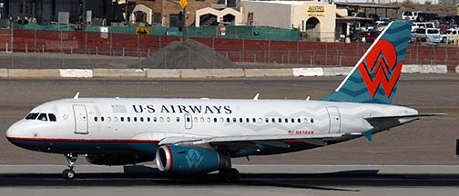 US Airways Airbus A319-132 N838AW America West heritage, November 10, 2010
